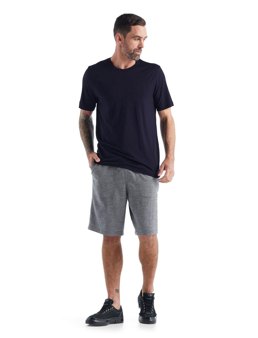 Koszulki Icebreaker Merino Tech Lite II Krótkie Sleeve Tee Męskie Granatowe | PL 1781EBCX